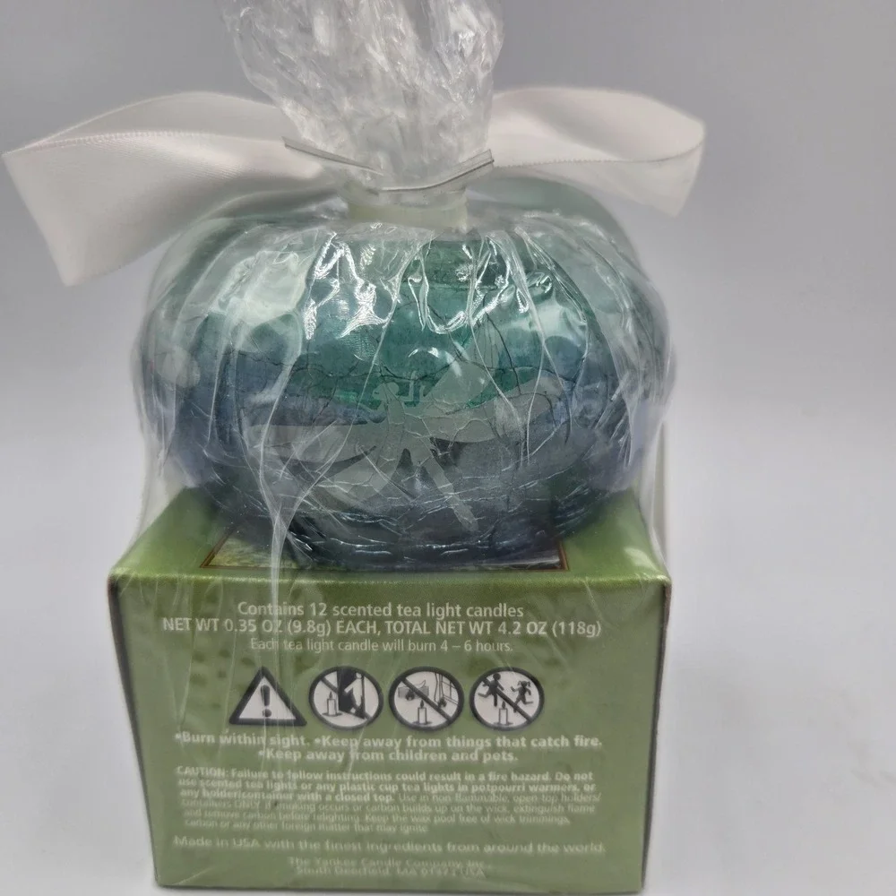 Retired Yankee Candle‎ Meadow Showers 12 Tea Light Candle Gift Set W Holder New